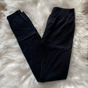 POOF! BLACK NYLON & SPANDEX LEGGINGS